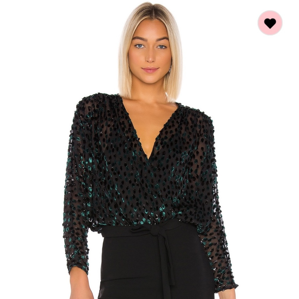 LPA Antonia Bodysuit from Revolve. Worn twice. Perfect holiday top